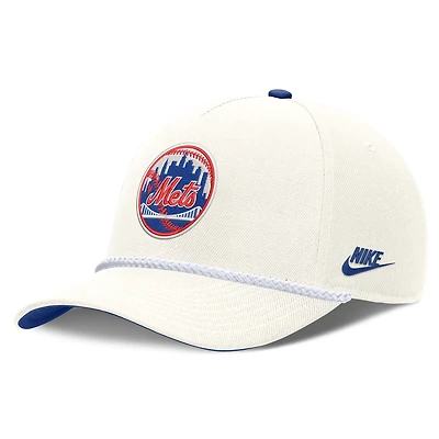 Men's Nike Cream New York Mets Cooperstown Rise Adjustable Hat