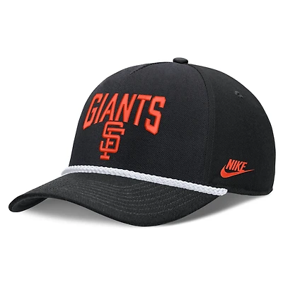 Men's Nike  Black San Francisco Giants Cooperstown Rise Adjustable Hat
