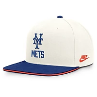 Men's Nike Cream/Royal New York Mets Cooperstown Pro Dri-FIT Snapback Hat