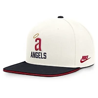 Men's Nike Cream/Navy California Angels Cooperstown Pro Dri-FIT Snapback Hat