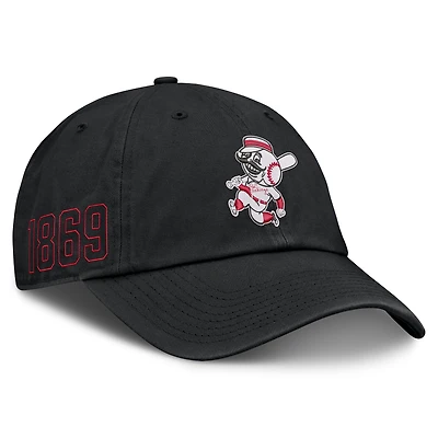Men's Nike Black Cincinnati Reds Cooperstown Club Adjustable Hat