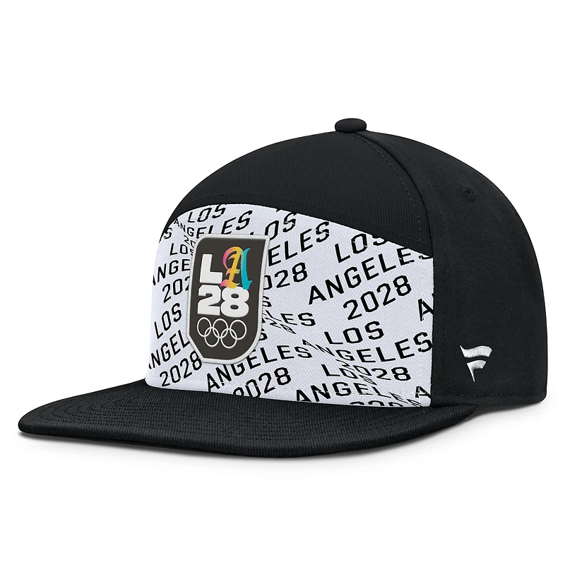 Men's Fanatics Black/White LA28 Summer Olympics Cherry Snapback Hat
