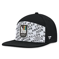 Men's Fanatics Black/White LA28 Summer Olympics Cherry Snapback Hat