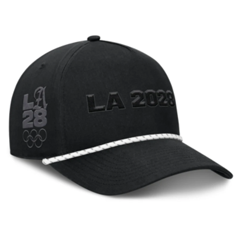 Men's Fanatics Black LA28 Summer Olympics Undertone Rope A-Frame Adjustable Hat