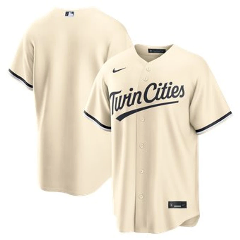 Men's Nike Cream Minnesota Twins Alternate Replica Jersey