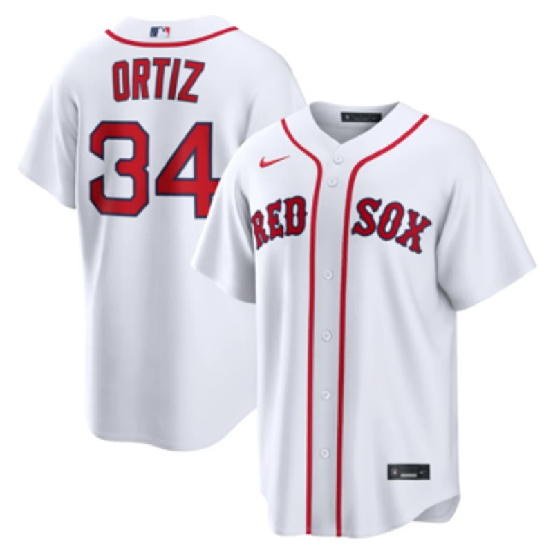 Men's Nike David Ortiz White Boston Red Sox  Replica Jersey
