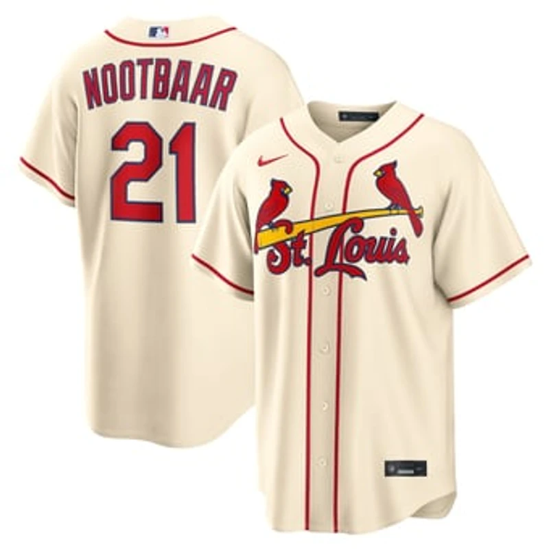 Men's Nike Lars Nootbaar Cream St. Louis Cardinals Alternate Replica Jersey