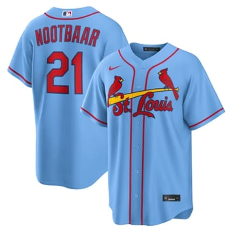 Men's Nike Lars Nootbaar Light Blue St. Louis Cardinals Alternate Replica Jersey