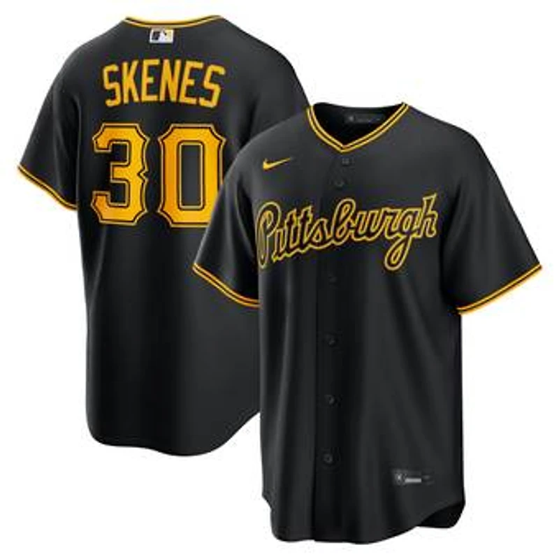 Men's Nike Paul Skenes Black Pittsburgh Pirates Alternate 2 Replica Jersey