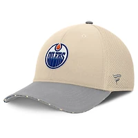 Men's Fanatics Tan Edmonton Oilers Fundamentals Span Stretch Hat