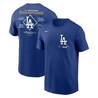 Men's Nike Royal Los Angeles Dodgers 2025 World Series Champions Roster T-Shirt