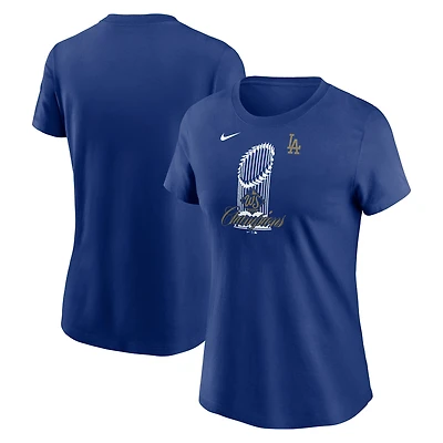 Women's Nike  Royal Los Angeles Dodgers 2025 World Series Champions Trophy T-Shirt