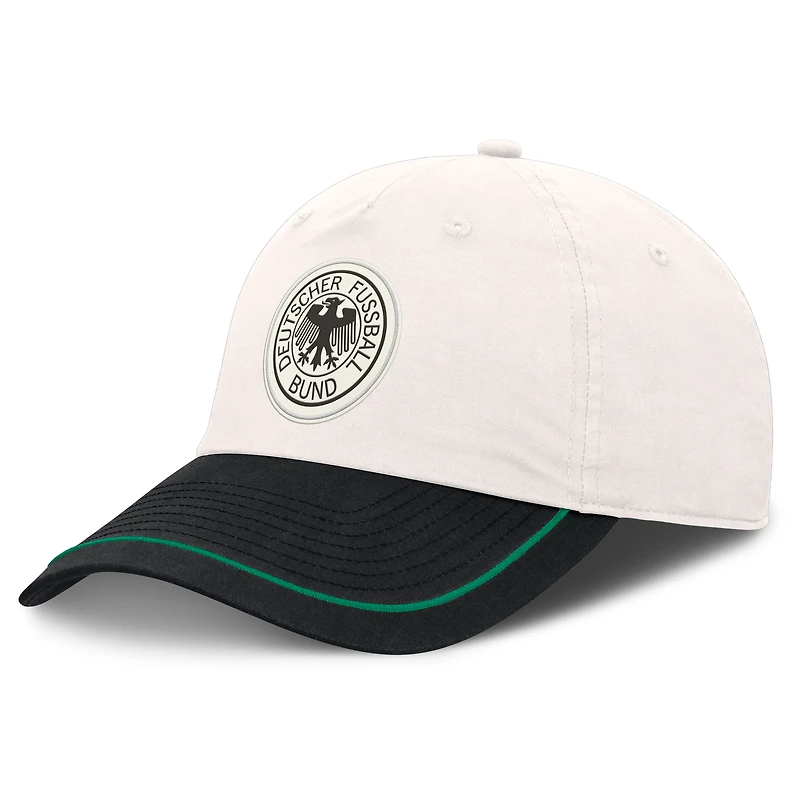 Men's Fanatics White/Black Germany National Team Tri-Blend Dad Adjustable Hat