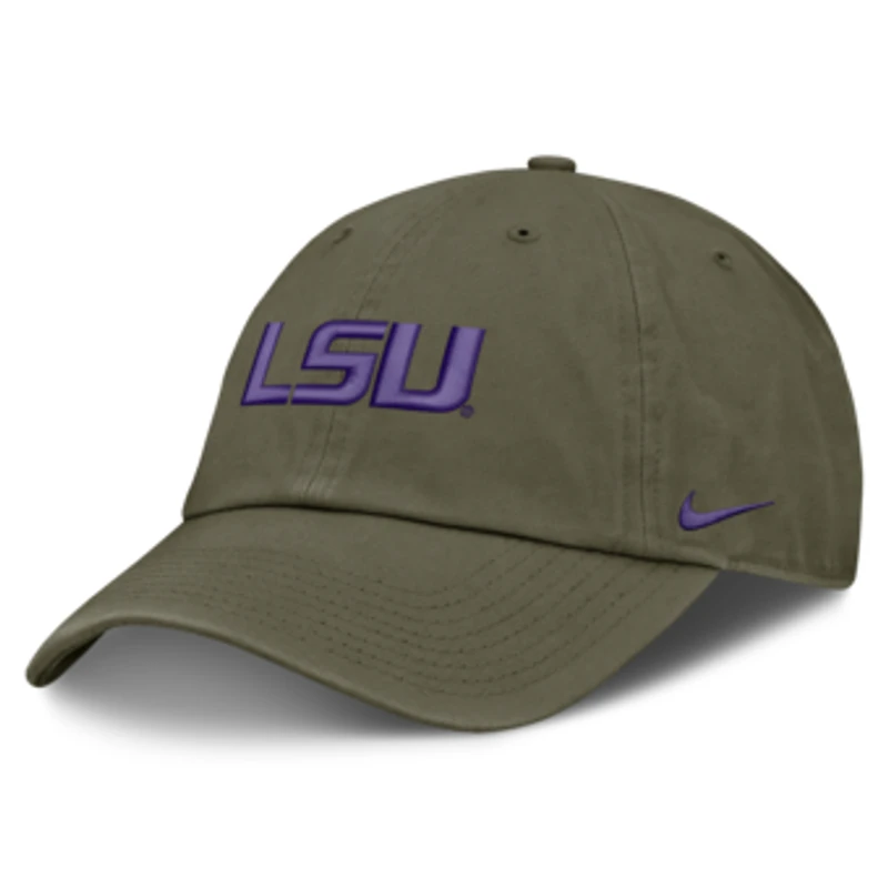 Unisex Nike Olive LSU Tigers Primetime Club Adjustable Hat