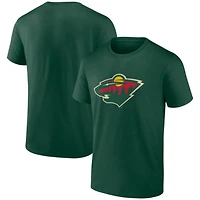 Men's Logo Athletic  Green Minnesota Wild Essential T-Shirt