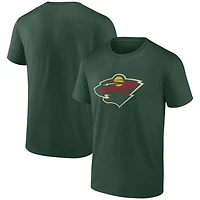 Men's Logo Athletic  Green Minnesota Wild Essential T-Shirt