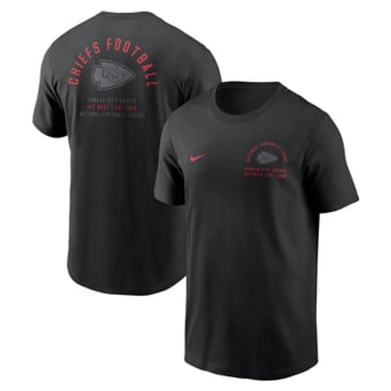 Men's Nike Black Kansas City Chiefs Split Logo T-Shirt