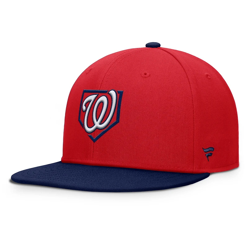 Men's Fanatics Red/Navy Washington Nationals Batter's Box Snapback Hat