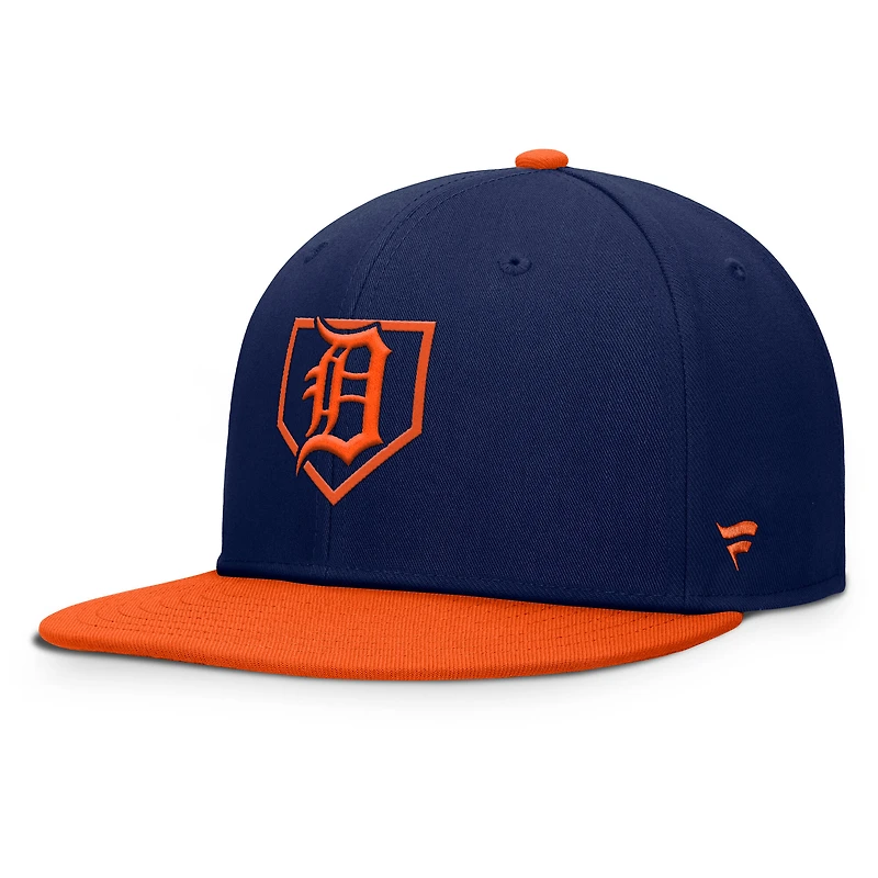 Men's Fanatics Navy/Orange Detroit Tigers Batter's Box Snapback Hat