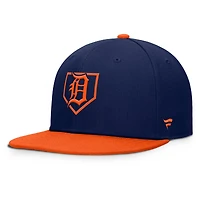 Men's Fanatics Navy/Orange Detroit Tigers Batter's Box Snapback Hat