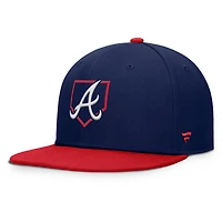 Men's Fanatics Navy/Red Atlanta Braves Batter's Box Snapback Hat