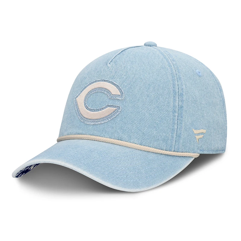 Women's Fanatics Denim Cincinnati Reds Roped Adjustable Hat