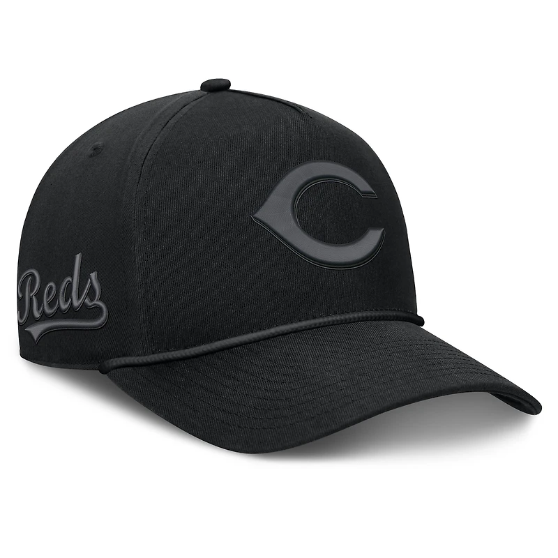 Men's Fanatics Black Cincinnati Reds Undertone A-Frame Adjustable Hat