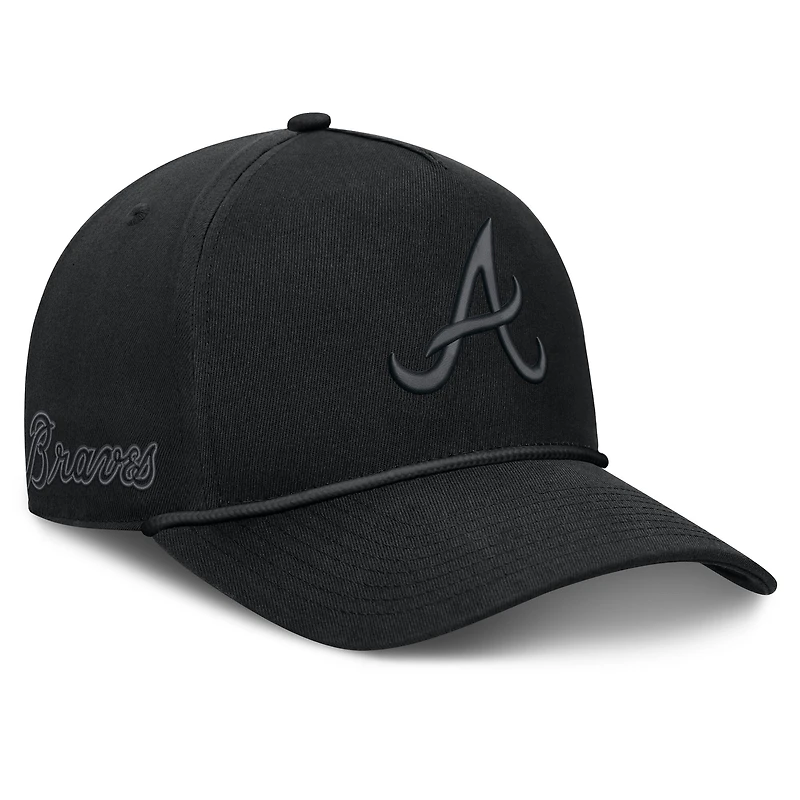 Men's Fanatics Black Atlanta Braves Undertone A-Frame Adjustable Hat