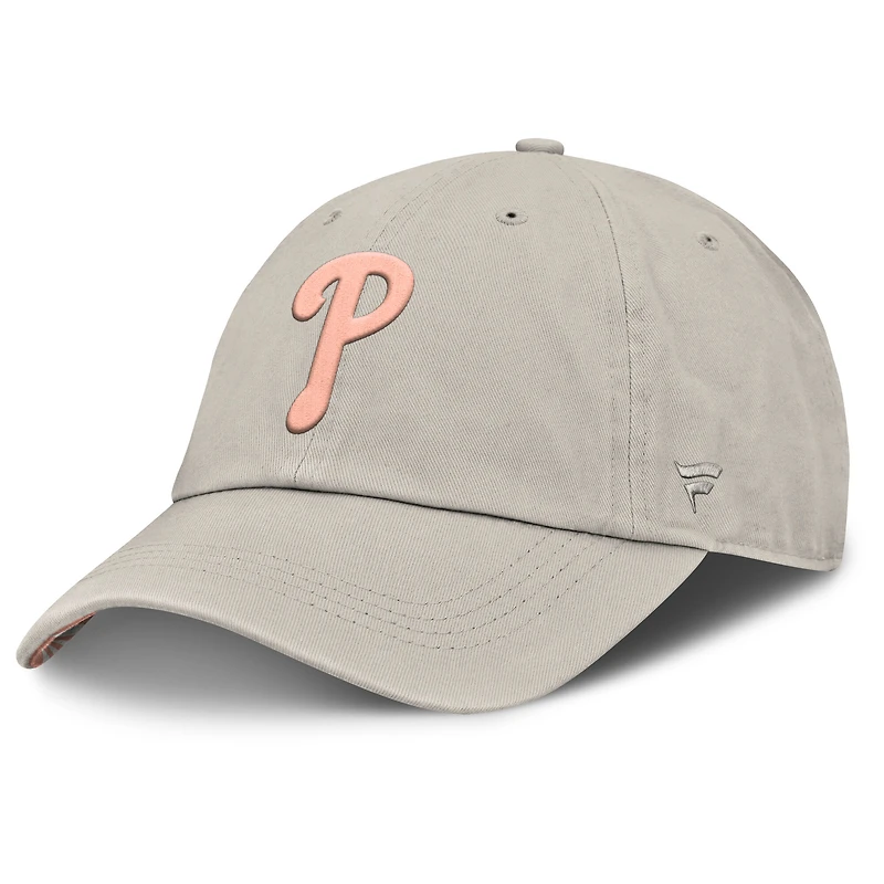 Women's Fanatics Oatmeal Philadelphia Phillies Striker Canvas Adjustable Hat