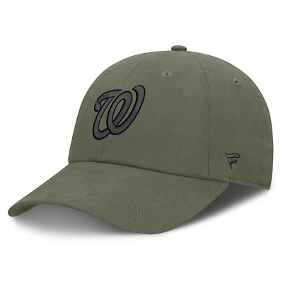 Men's Fanatics  Olive Washington Nationals Pine Rider Adjustable Hat