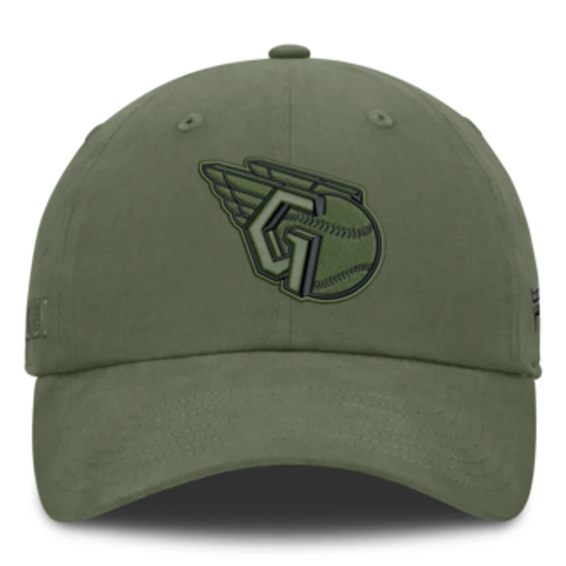 Men's Fanatics  Olive Cleveland Guardians Pine Rider Adjustable Hat