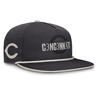 Men's Fanatics Graphite Cincinnati Reds Gapper Snapback Hat