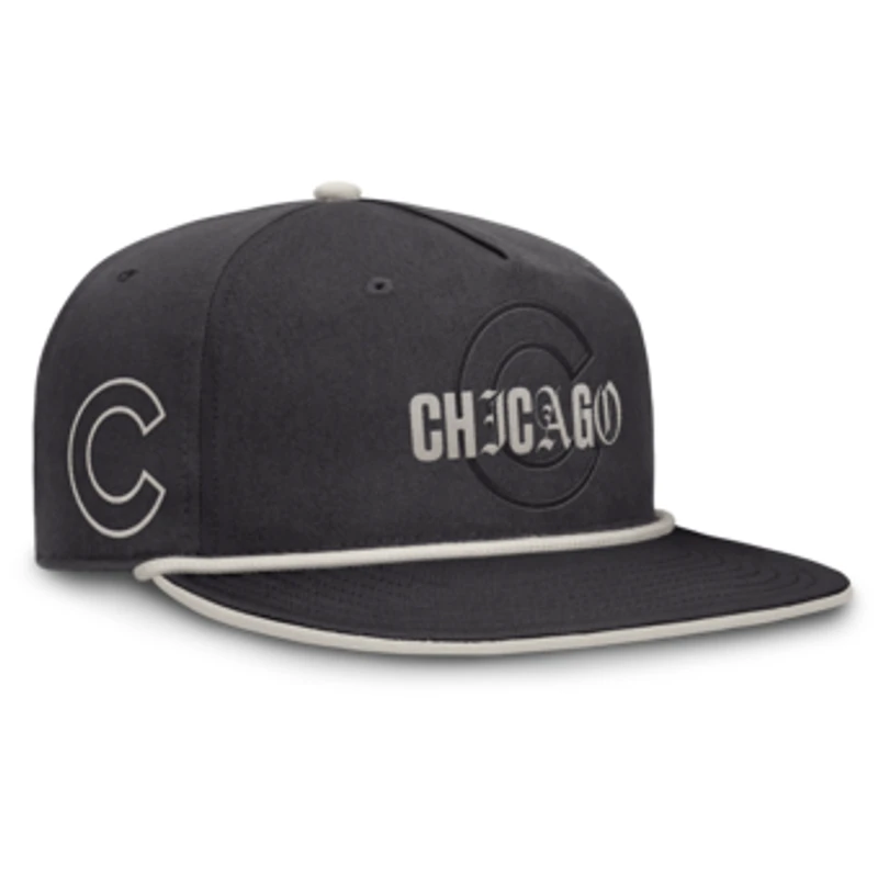 Men's Fanatics Graphite Chicago Cubs Gapper Snapback Hat