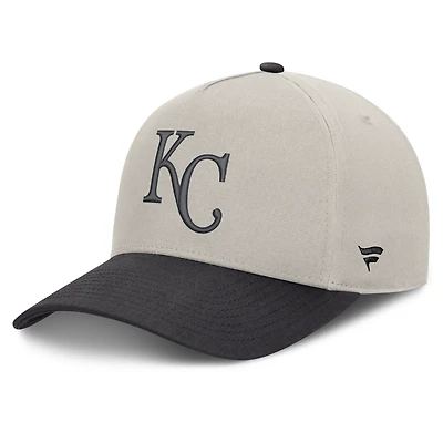 Men's Fanatics Stone/Graphite Kansas City Royals Wonder A-Frame Adjustable Hat