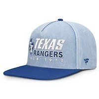 Men's Fanatics  Denim Texas Rangers Twinbill Snapback Hat