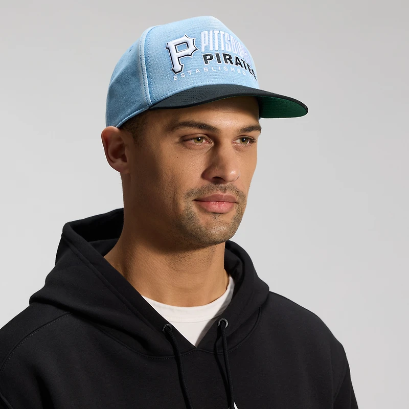 Men's Fanatics  Denim Pittsburgh Pirates Twinbill Snapback Hat