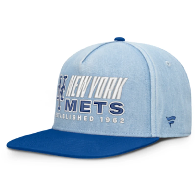 Men's Fanatics  Denim New York Mets Twinbill Snapback Hat