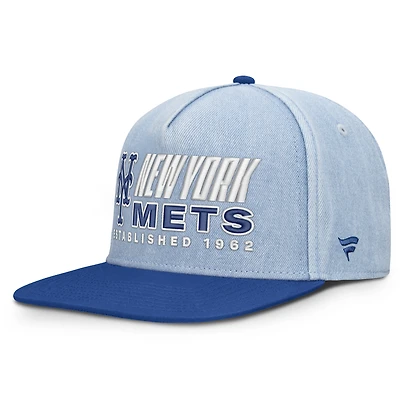 Men's Fanatics  Denim New York Mets Twinbill Snapback Hat