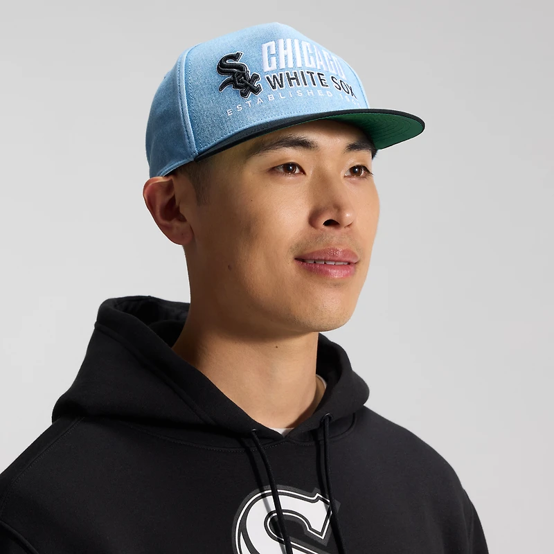 Men's Fanatics  Denim Chicago White Sox Twinbill Snapback Hat