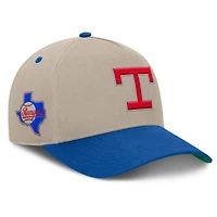 Men's Fanatics Khaki/Royal Texas Rangers Veteran A-Frame Adjustable Hat