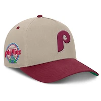 Men's Fanatics Khaki/Burgundy Philadelphia Phillies Veteran A-Frame Adjustable Hat