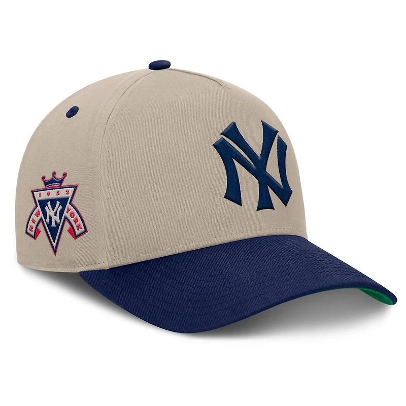 Men's Fanatics Khaki/Navy New York Yankees Veteran A-Frame Adjustable Hat