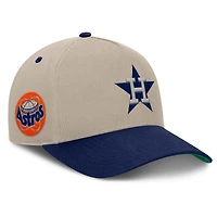 Men's Fanatics Khaki/Navy Houston Astros Veteran A-Frame Adjustable Hat