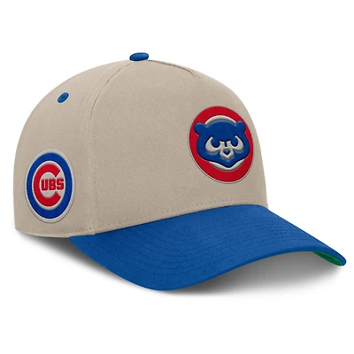 Men's Fanatics Khaki/Royal Chicago Cubs Veteran A-Frame Adjustable Hat