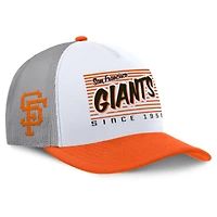 Men's Fanatics White/Orange San Francisco Giants On Deck A-Frame Snapback Hat