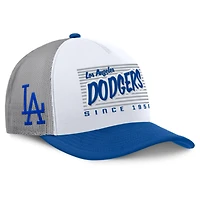Men's Fanatics White/Royal Los Angeles Dodgers On Deck A-Frame Snapback Hat