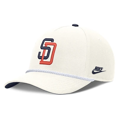 Men's Nike Cream San Diego Padres Cooperstown Rise Adjustable Hat