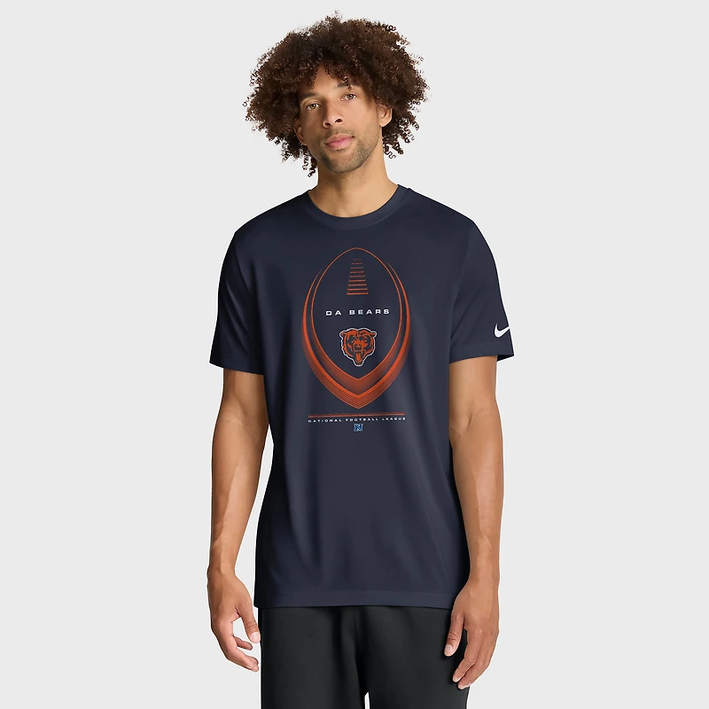 Men's Nike Navy Chicago Bears Big & Tall Legend Icon Dri-FIT T-Shirt