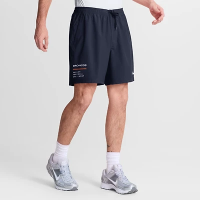 Men's Nike Navy Denver Broncos Form Dri-FIT Shorts