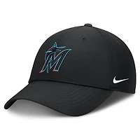 Men's Nike  Black Miami Marlins Dri-FIT Club Adjustable Hat